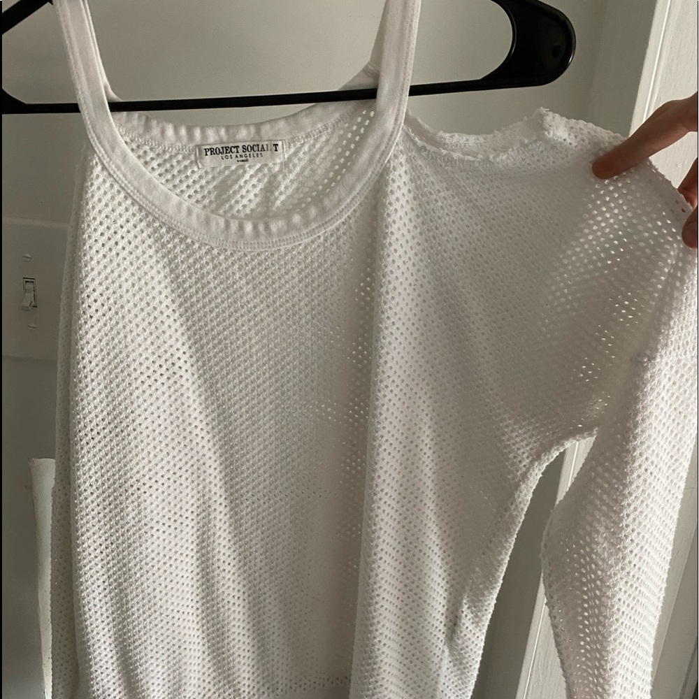 Project social T off the shoulder top